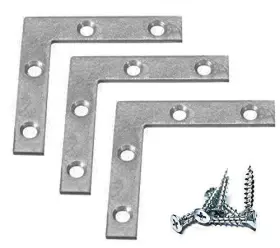 1798 888 Corp Framing Hardware 12 Pack Heavy Duty 2.5 X Zinc Plated Steel L-type Silver