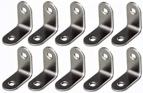 888 Corp 8998-10 Framing Hardware 1/2 X Zinc Plated Steel Corner Brace L Brackets Silver
