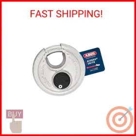 20715 Abus Lock Usa Diskus 20/70 Heavy Duty Stainless Steel Disk Padlock - Rustproof Circle Sto