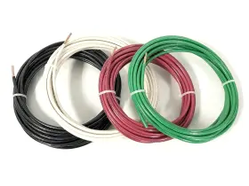 Thhn-6-10-12 Acdc Wire And Supply Ac/dc 12ft Ea Thhn Thwn 6 Awg Gauge - Black White Red Green