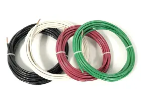 Thhn-6-10-5 Acdc Wire And Supply 5 Inch Ea Thhn Thwn 6 Awg Gauge - Black White Red 10 Green