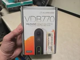 Adc-vdb770 Alarm.com 850038186722 Design Studio Series Touchless Video Doorbell Camera White