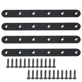 J200x19b-4p Alise 8-inch Length Stainless Steel Flat Bars Straight Brace 8 Inch Black