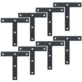 Alise J7120tb-8p Ftfttftft Flat Brackets Corner Bracket Black 120x120mm Matte