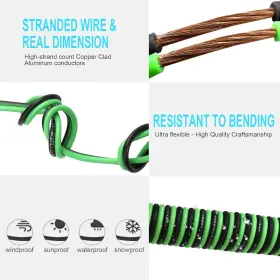 At-14gc-50 Aotorua 50ft 14/2 Gauge Power Ground Cable 14 Awg Stranded Flexible Green And Black #3