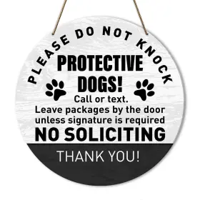 Apdyo-zyyp-056 Apdyo Dog No Soliciting Keep Gate Closed Decor Sign Please Close Beware
