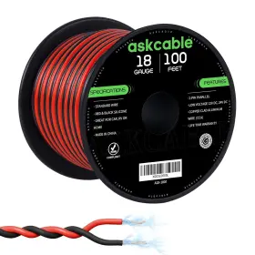 Askcable 771077866638 18gauge 100ft Electrical Wire Cable Flexible Extension Cord 18awg