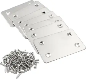 20230919 Augiimor 20 Pcs Metal Flat Straight Brace 20pcs 2.36 X 1.5 Inch 4 Holes Silver