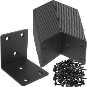 Aysum 721545124838 30pcs Black Angle Bracket 1.5 Inch X1.5 1.5x1.5x1.5- 30pack