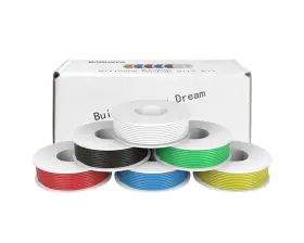 Ba-ew18 Babuvya Ba-ew18#awg 18 Awg Silicone Wire Gauge Kit Red Black Blue White Yellow Green