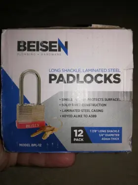 6353 Beisen Hardware Fba Multipack Laminated Steel 12 Packs Long Shakle 1 7/8 Inch Solid Rivet Construction