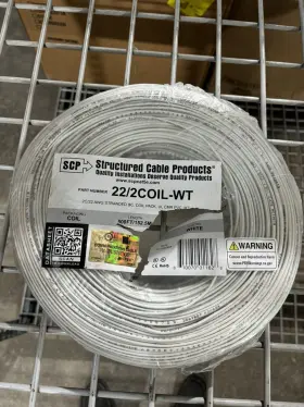 22-2sol Best Connections 22 Gauge 500 Feet Solid Copper Security Cable White Alarm Wire Ul Rated