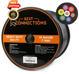 Tr-14-7-100 Best Connections 7 100 Feet Red Blue White Purple Brown Yellow Green