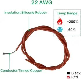 0100822100rx Binneker 22 Gauge Silicone Wire Spool Red 100 100ft #2