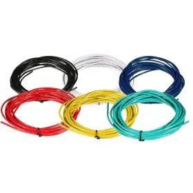 02so1805c6 Binneker 18 Gauge Pvc 1007 6 Colors Each 5ft Red Black White Blue Green And Yellow