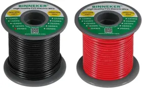 02so2050c2-1 Binneker 20 Gauge Pvc 1007 Solid Electric 2 Colors Each 50ft Red And Black