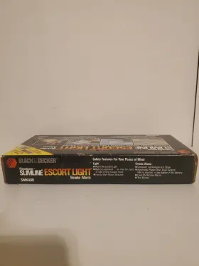 Smk400 Black Decker And Flamebuster Slimline Escort Light Smoke Alarm Vintage #3