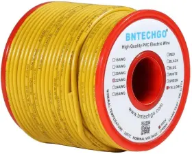 1007 Bntechgo 619317718036 22 Gauge Pvc Solid Wire 100ft Yellow
