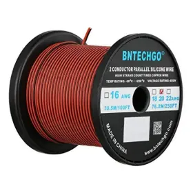 Bntechgo 742271698721 20 Gauge Flexible 2 Awg 250ft Parallel Silicone Wire