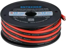 Spw10g008f25c2 Bntechgo 10 Gauge Flexible 2 Awg 25ft Parallel Silicone Wire #2