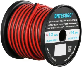 Spw12g008f50c2 Bntechgo 12 Gauge Flexible 2 Awg 50ft Parallel Silicone Wire