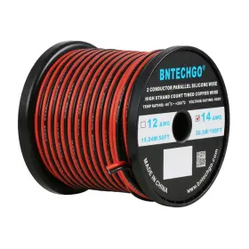 Spw14g008f100c2 Bntechgo 14 Gauge Flexible 2 Awg 100ft Parallel Silicone Wire