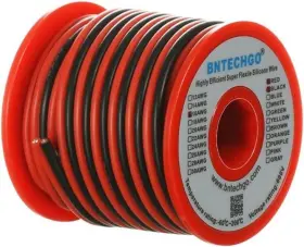 Spw16g008f25c2 Bntechgo 16 Gauge Flexible 2 Awg 25ft Parallel Silicone Wire