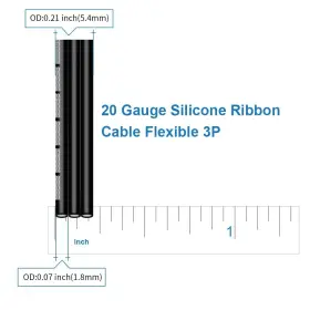 Srw20g008p3f50b Bntechgo 20 Gauge Silicone Ribbon Cable Flexible 3p Black 50 50ft #2