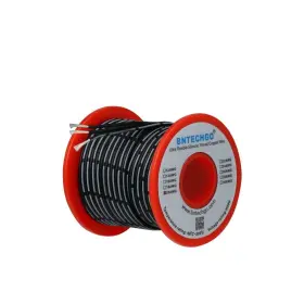 Srw20g008p3f50b Bntechgo 20 Gauge Silicone Ribbon Cable Flexible 3p Black 50 50ft