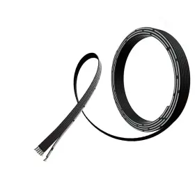 Srw24g008p6f3b Bntechgo 24 Gauge Silicone Ribbon Cable Flexible 6p Black 3 Ft Flat