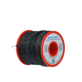 Srw26g008p2f100b Bntechgo 26 Gauge Silicone Ribbon Cable Flexible 2p Black 100 100ft