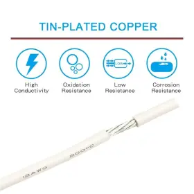 Sw12a680008f250w Bntechgo 12 Gauge Silicone Wire Awg 250ft White #3