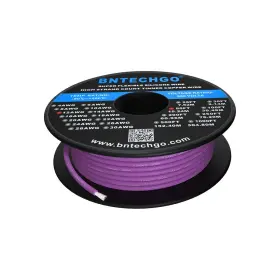Sw12a680008f50pu Bntechgo 12 Gauge Silicone Wire Spool 50 Ft Awg 50ft Purple