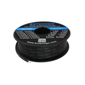 Sw14a400008f100b Bntechgo 14 Gauge Silicone Wire Spool 100 Ft Black 100ft