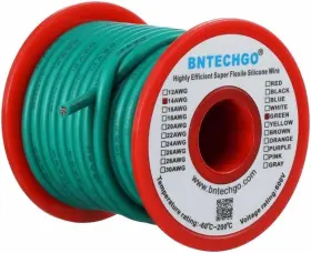 Sw14a400008f25g Bntechgo 14 Gauge Silicone Wire Spool 25ft Green
