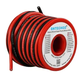 Sw14g40008f20c2-x Bntechgo 14 Awg Silicone Wire 20ft And Red Black