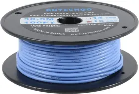 Sw16a252008f100bb Bntechgo 100f 16 Gauge Silicone Wire Spool 100ft Blue #2