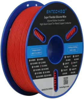 Sw16a252008f500r Bntechgo 16 Gauge Silicone Wire 500ft Red
