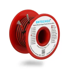 Bntechgo Sw20g008f25c2 20 Gauge Silicone Wire Each Color 25ft Red And Black