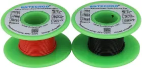 Sw28g16008f25c2-g Bntechgo 28 Gauge Silicone Wire Each Color 25ft Red And Black