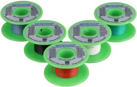 Sw30a11008f50c5 Bntechgo Rbwbbg 30 Gauge Silicone Wire Each Color 50 Ft Red Black White Blue Green