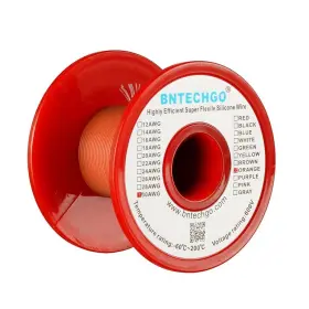Sw30g11008f250or-r Bntechgo 30 Gauge Silicone Wire 250ft Orange