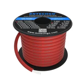 Sw8a1650008f50r Bntechgo 8 Gauge Silicone Wire Spool 50 Awg 50ft Red