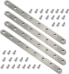 19kc-zj0035 Boeray 4 Pcs 245mm / 9.7 Inch Length 8 Hole Stainless Steel Straight Corner 245mm-4pcs
