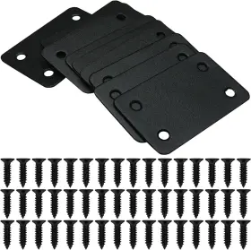 Hs-2205202036 Brand Hulless Black 2.4 X 1.5 Inch Metal Flat Straight Brace Bracket