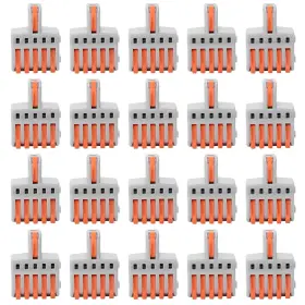 32du7gek5r4079-11 Brand Kadimendium 20pcs Spl Quick Connector 1 In 5 Out Push Type Splitter Copper And Pc Orange