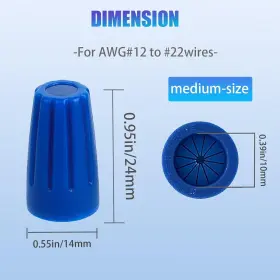 Vd-ec-3u Brand Vadaxx 30pcs Waterproof Wire Electrical Connectors 22awg-12awg Outdoor Seal Blue #2