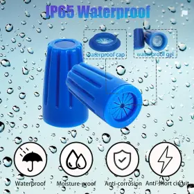 Vd-ec-3u Brand Vadaxx 30pcs Waterproof Wire Electrical Connectors 22awg-12awg Outdoor Seal Blue #3