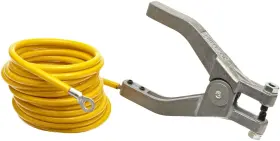 08497 Branded 10ft Long Insulated Grounding Wire With Hand Clamp And Multi