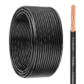 Branded 706531471967 Thhn Wire 10 Gauge 50 Ft Solid Copper Awg 50ft Black